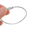 Keychains 10PCS Stainless Steel Wire Keychain Cable Rope Key Holder Keyring Chain Rings Women Men Jewelry Gifts