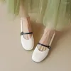 Chaussures décontractées Phoentin femmes rétro doux ballerines plates 2024 printemps fête talons bas Mary Janes bout rond pompes doré argent FT3141