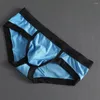 Onderbroek Heren Sexy U Bolle Pouch Slips Patchwork Kleur Slipje Mannelijke Laagbouw Ardennen Knickers Zachte Comfortabele Lingerie