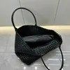 Designer Bottegs Arco Tote Venetas Bag Handmade woven vegetable basket tote bag genuine leather handbag large capacity shopping for women IBG9