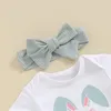 Set di abbigliamento Born Baby Girl Abiti pasquali Little Bunny Top e pantaloncini Set di vestiti estivi per neonati