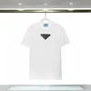 T-shirts voor heren ontwerper P Family 23 Lente/Zomer Nieuwe mode Zware industrie Met diamanten ingelegde driehoek Eenvoudig en casual Veelzijdig badstof 230 g T-shirt met korte mouwen WS36