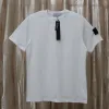 Topstoney 브랜드 디자이너 남성용 Tshirts 클래식 기본 자수 배지 느슨한 면화 작은 둥근 목 섬 T 셔츠