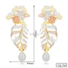 Dangle Chandelier Missvikki luxe fleurs grand creux pendentif balancent boucles d'oreilles pour les femmes quotidien fête spectacle boucles d'oreilles brillant luxe parure bijoux femme 24316