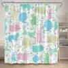 Shower Curtains Funny Cats Shower Curtains Cartoon Animals Abstract Art Modern Children Bath Curtain Polyester Fabric Bathroom Decor with Hooks Y240316