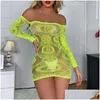 Seksi set y Kadınlar Kısa Elbise Fishnet Babydoll iç çamaşırı pijama sargısı mini dantel çiçek see-through-through nightwear drop dağıtım otmpu