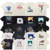 Collection d'été t-shirt Rhude surdimensionné tissu lourd robe de Couple t-shirt de qualité supérieure