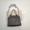 Ontwerper Stella Mccartney Falabella Tas Mini Tote Vrouw Metallic Zilver Zwart klein Winkelen Dames Handtassen Leren schoudertas