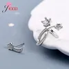 Brincos do garanhão Cometes de estrela geométrica Startria para mulheres CLEF CZ BRILHO METEOR EAR 925 STERLING SLATER JEWELS FEMME