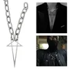 Anhänger Halsketten Punk Gothic Link Kette Goth Pentagramm Halskette Für Männer Frauen Grobe Ketten Schmuck Kpop Mode Zubehör