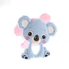 Commercio all'ingrosso 10 pz Koala Silicone Baby Massaggiagengive Animale Orso Bpa Nato Libero Dentizione Collana Pendente Accessori FAI DA TE Regalo Di Natale 240308