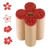 Garrafas de armazenamento 4 Pcs Moon Cake Selo de madeira Estudante Use Decoração Diário e Scrapbooking Selos para crianças