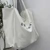 Decygirl's Summer Single Shoulder Large Capacity Letter Canvas Bag 240315