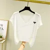 Women T Shirts Women Clothing P Letter Print Short Sleeve With Summer Cotton Round Neck Tee