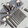 Pinceaux de maquillage Brocha Hourglass FL Ensemble de pinceaux B Fond de teint en poudre Contour Ombre à paupières Correcteur Eyeliner Smudger Drop Livraison Dhlsx