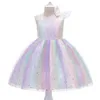 Robes de fille Enfants Star Tutu Anniversaire Princesse pour une fête de bal demoiselle d'honneur robe d'été Robes filles vêtements 2 10 ans 240315