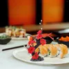 Zestawy naczyń obiadowych 2 szt. Sztuczne kwiaty sushi dekoracja talerz do ciasta akcesoria ozdoby ozdoby ozdobne