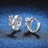 Charm 1.6cttw Full Moissanite Hoop Earring S925 Sterling Silver Butterfly Earrings18K Plated D Color VVS Wedding Fine Jewely for WomenL2403