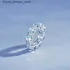 Bröllopsmycken sätter romantisk 14K White Laboratory Aquamarine Engagement Bröllop örhängen halsband kvinnlig brud Promise gåva Q240316