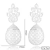 Dangle Earrings GODKI 2024 Pineapple Charms DUBAI Bridal For Women Weeding Luxury Bagutte Cut Cubic Zircon Statement