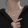 Choker Trenddy Luxury Jewelry 925 Silver Plated Water Drop Clavicle Chain Simple Korean Style All-Match Necklaces For Women Goth