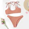 Costume da bagno da donna Costume da bagno a due pezzi Costume da bagno bikini a vita alta con controllo della pancia Costume da bagno push up plus size per donna