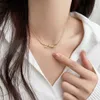 Designer V Gold High Version tiffay and co Knot Necklace Womens end Sense s925 Silver Precision Fashion Versatile Collar Chain