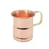 Cups Saucers 1PCS Pure Copper Beer Cup Handcrafted Moscow Mule Milk Drinkware Coffee