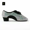 Dance Shoes Fashion Designer Heels Boys And Children Full Handmade Diamonds Latin Dancing Men's Shoe Soft Bottom A-1305