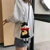 Shoulder Bags 2024 Trendy Crochet Bag Curly Hair Girl Pattern Crossbody For Women Versatile Knitted Cellphone