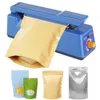 Electric Heat Sealing Machine Heat Sealer Hand Press Vacuum Food Plastic Bag Impulse Sealer Packaging Machine for Home Kitchen 240304