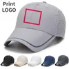 Bollmössor Anpassade logotyp Män och kvinnor Summer snabbtorkande baseball Cap Perforated Sun Hat Outdoor Sports Snapback Trucker Gorras