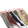 10 fjädrar Whiting Bronze Grad Midge Sadel Hackle Dry Fly Bind Grizzly Rooster Feather For Hook Size18# 20# 240312