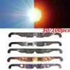 Outdoor Eyewear Sunglasses Outdoor Eyewear /Lot Professional 2024 Safe 3D Paper Anti UV Lunar Eclipse Viewing Glasses Protect Eyes Random Colors H240316