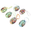 Decorative Figurines 12 Pcs Easter Imitation Eggs Outdoors Gifts Basket Shape Hanging Decor Accessories