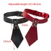 Choker Fashion Punk Gothic PU Leather Necklaces Women Girls Cool Sweet Collar Tie Shape Jewelry Gifts