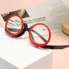 Solglasögon kvinnor retro läser glasögon mode glasögon konstnärlig rund ram vikbar makeup presbyopia 1.0 till 3,5 oculos