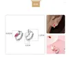 Creolen SMTCAT 925 Sterling Silber Mini Winzige Karotte Asymmetrie Ohrring Für Frauen Mode Ohr Pin Edlen Schmuck Kinder Geschenk