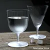 Бокалы для вина в японском стиле, стакан для виски, стеклянная чашка, матовый прозрачный средневековый бар, креативный коктейль