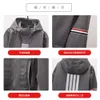 TB jacket thombrown Designer men's jacket Striped down jacket High quality men's clothing coat Autumn/Winter jacket Classic Zipper Hoodie OZ67