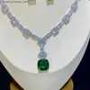 Set di gioielli da sposa ASNORA Collana con orecchini pendenti quadrati giallo brillante e verde adatta per set di gioielli da donna accessori da sposa sposa X0185 Q240316