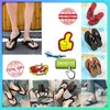 Designer ca ual plataforma slides chinelos homens mulher antiderrapante resistente ao desgaste dweight respirável solas super macias flip flop sandálias de praia plana lado gai