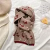 Lenços 2024 lenço quente kintted com impressão para mulheres design animais inverno lenço de lã fio magro caxemira