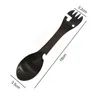 Fourchettes 5 en 1 Fourchette en acier inoxydable Cuisson en plein air Outils de camping Utilitaire Tactique Spork Vaisselle multifonctionnelle pour la randonnée