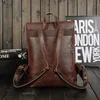 Sac à dos Vintage résistant à l'usure pour hommes et femmes, sac d'école en cuir pour ordinateur Portable, sac de voyage Portable pour adolescents