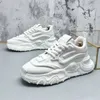 Buty ślubne Projektanci moda Białe oddychające sportowe trampki okrągłe palce gęste dolne spacery na zewnątrz mokasyny W62 19999