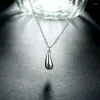 Colliers de pendentif Sterling Sier Small Drop / Raindrop Collier convient aux cadeaux de bijoux de la fête de mariage pour femmes