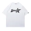 1988 Streetwear American Alphabet Star Print T-shirt Harajuku vintage czerwone męskie damskie damskie topy z podstawową odzieżą męską 240311