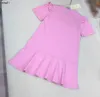 Brand girls dresses kids skirt Silver letter embroidery Princess dress Size 90-150 CM kids designer clothes baby frock 24Mar