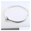 Kościa hurtowa 925 Sterling Sier Bracelets M Snake Chain Fit Fit Bransle Bransoleta Bransoletka DIY Prezent dla mężczyzn Kobiety Drop dostawa dhogc